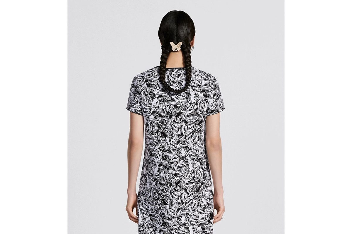 Dior o1bcso1str0225 Straight Dress in Black/White Size S / US 4 / IT 40 - 6 Thumbnail