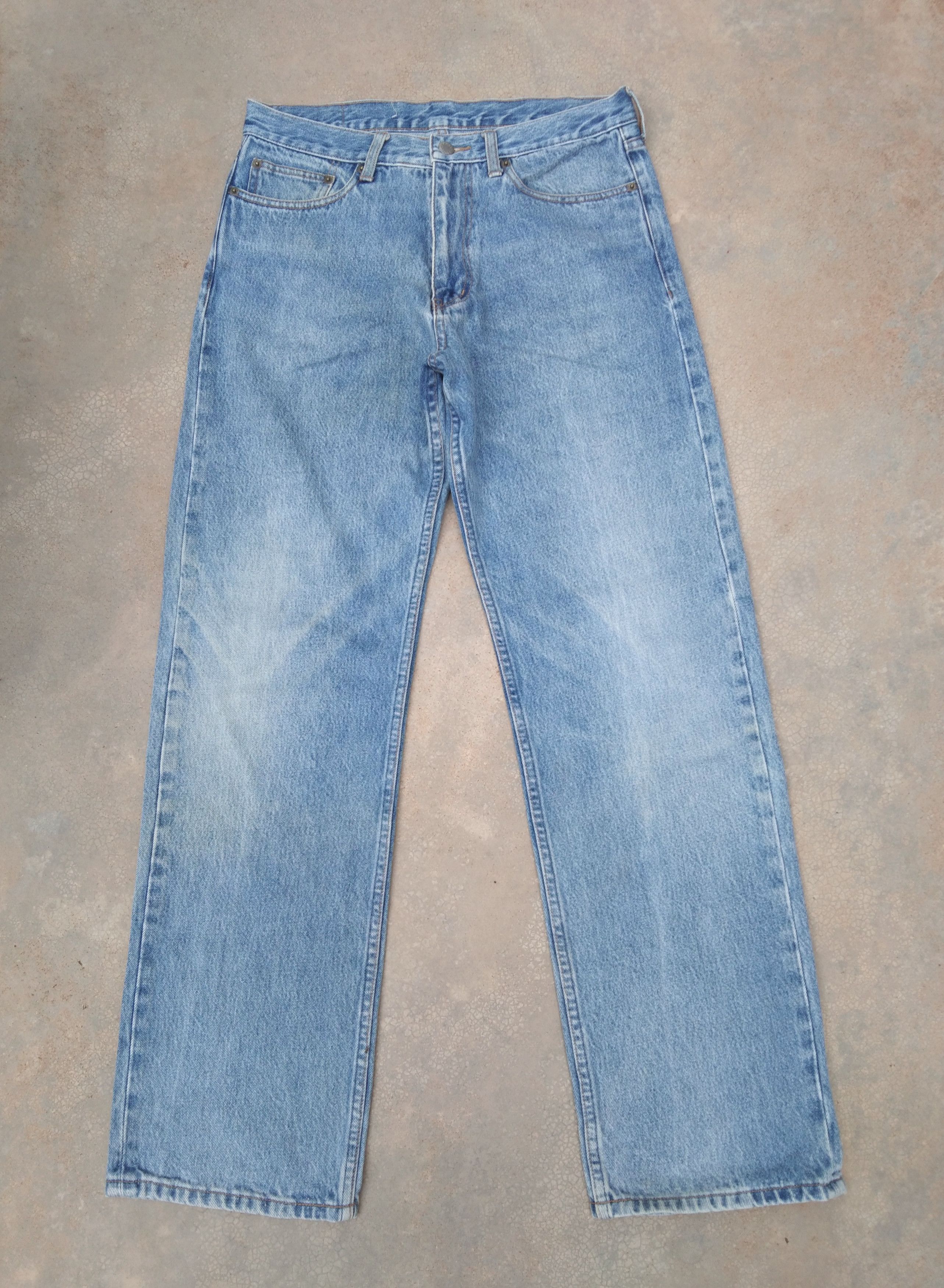 Japanese Brand Vintage Retro Original Denim Straight Leg Jeans 31x30 Size US 31 - 1 Thumbnail