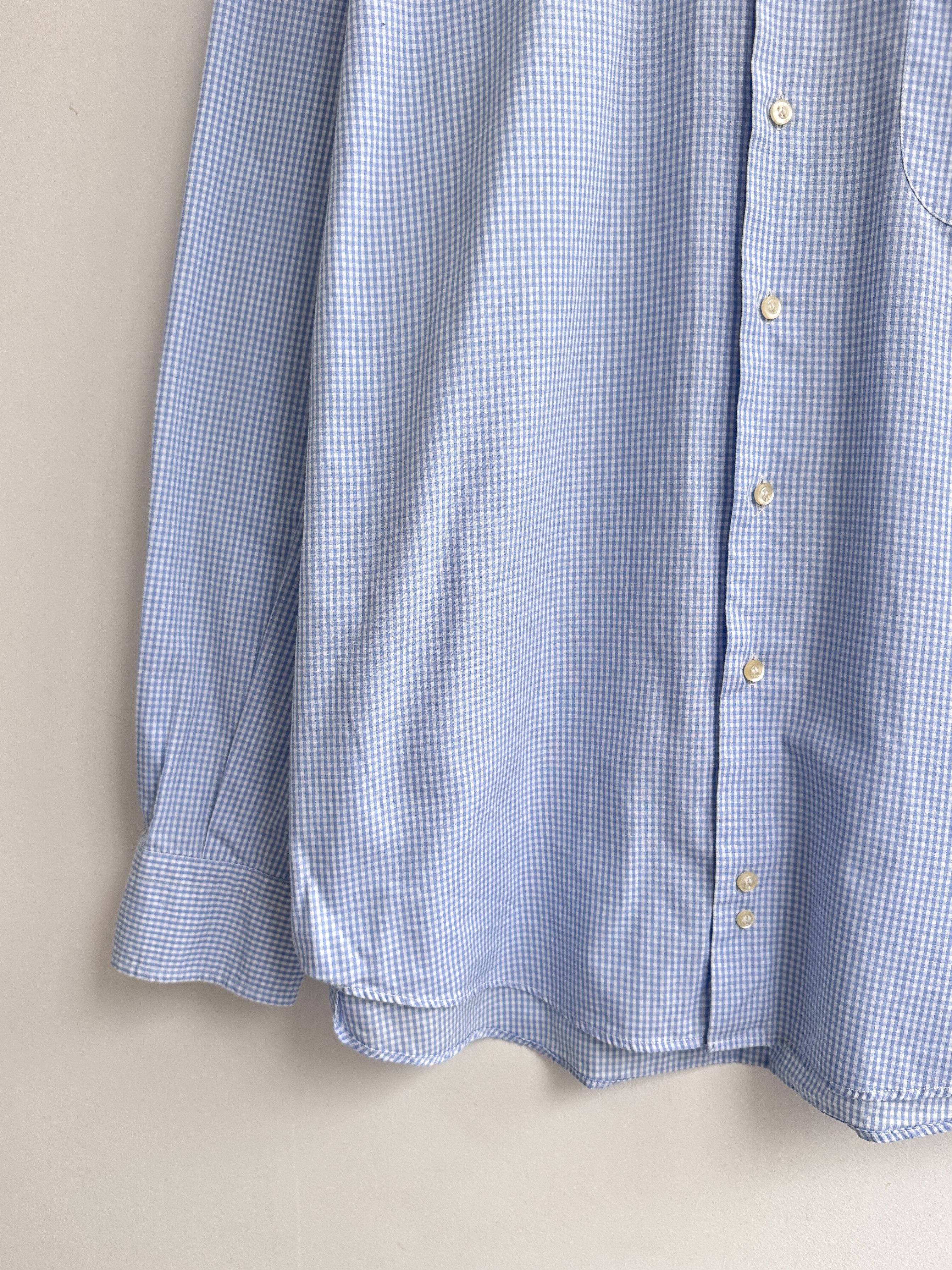 Burberry Burberry Blue Check Button Up Shirt Size US XL / EU 56 / 4 - 4 Thumbnail
