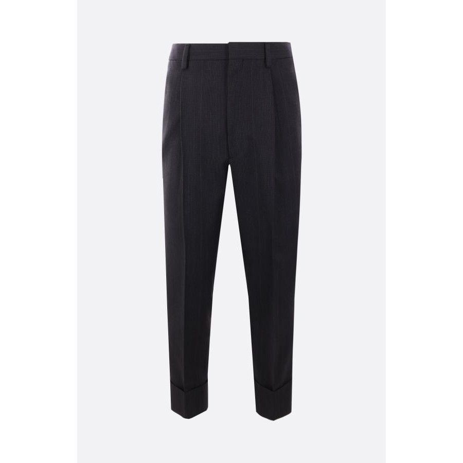 Prada PRADA Blue Pinstriped Wool Pants New & Authentic (Men's size Size US 30 / EU 46 - 1 Thumbnail