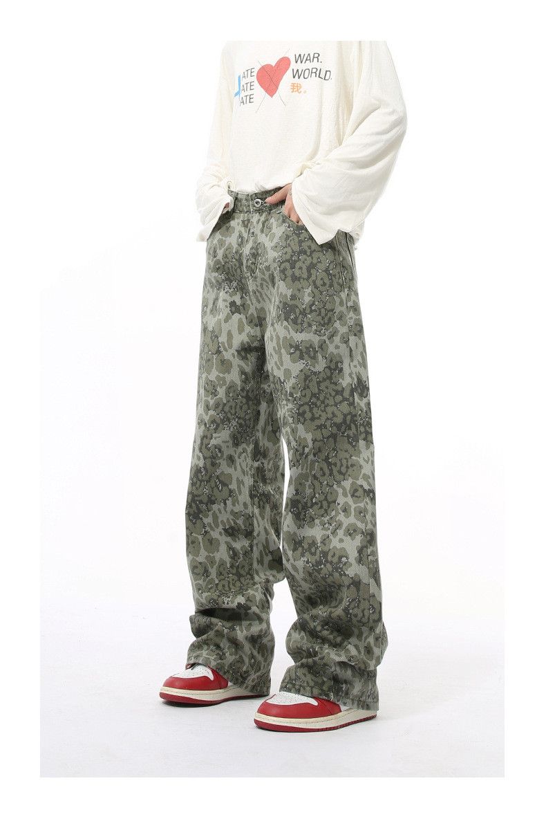 Japanese Brand American retro leopard print street hip-hop washed trousers Size US 32 / EU 48 - 4 Thumbnail