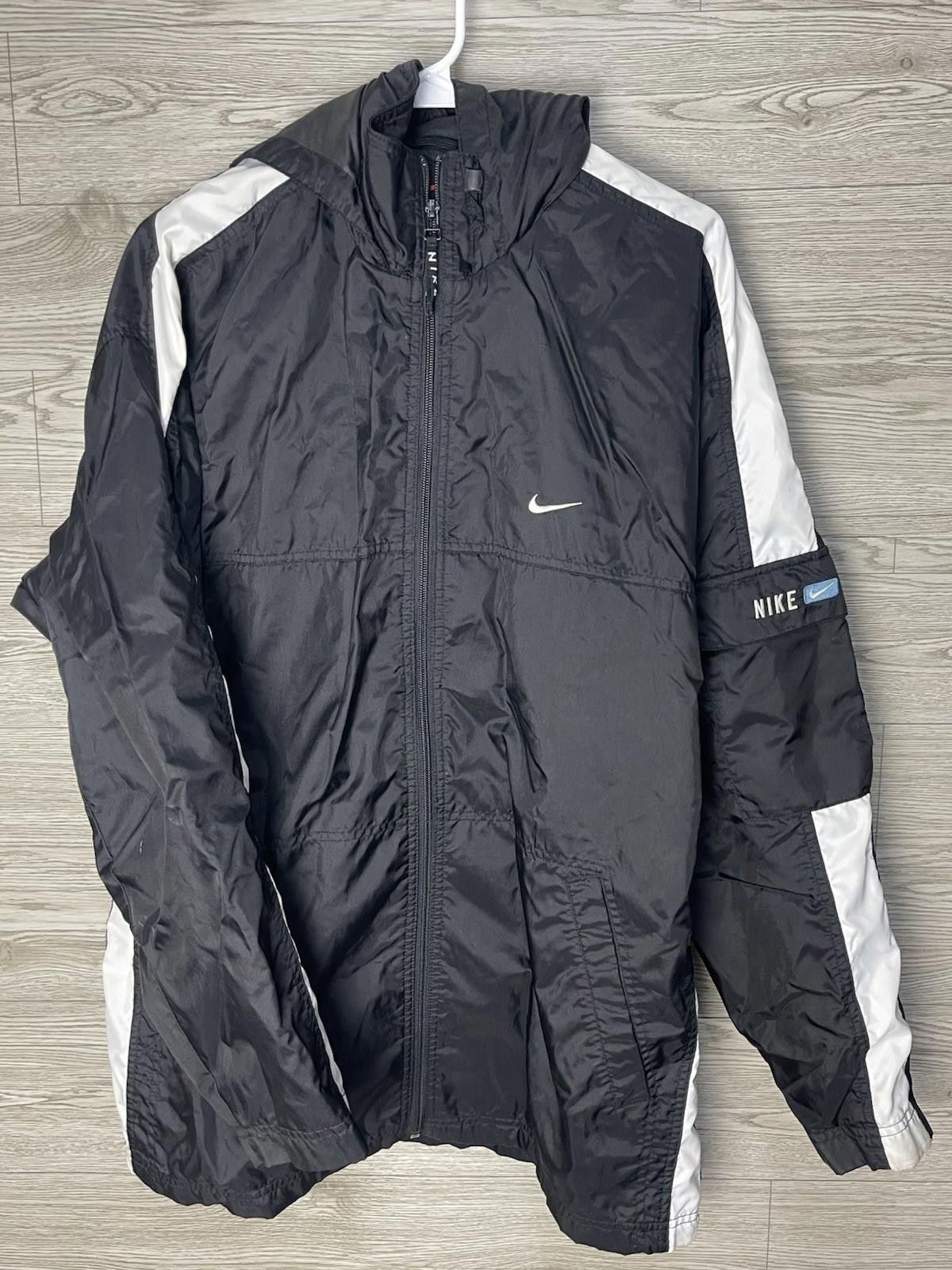 Nike Vintage Nike Air Swoosh Jacket Hoodie Black 90s Men’s Large Size US L / EU 52-54 / 3 - 1 Thumbnail