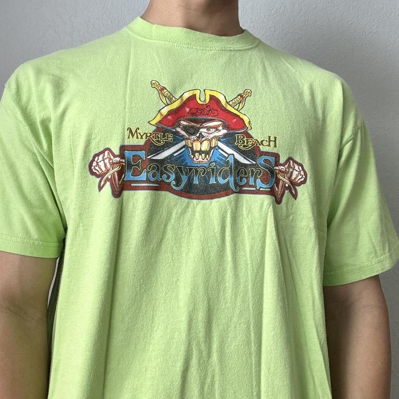 Vintage Vintage Easy Riders 2000s Bikers Graphics Green Tee Shirt Size US L / EU 52-54 / 3 - 4 Thumbnail