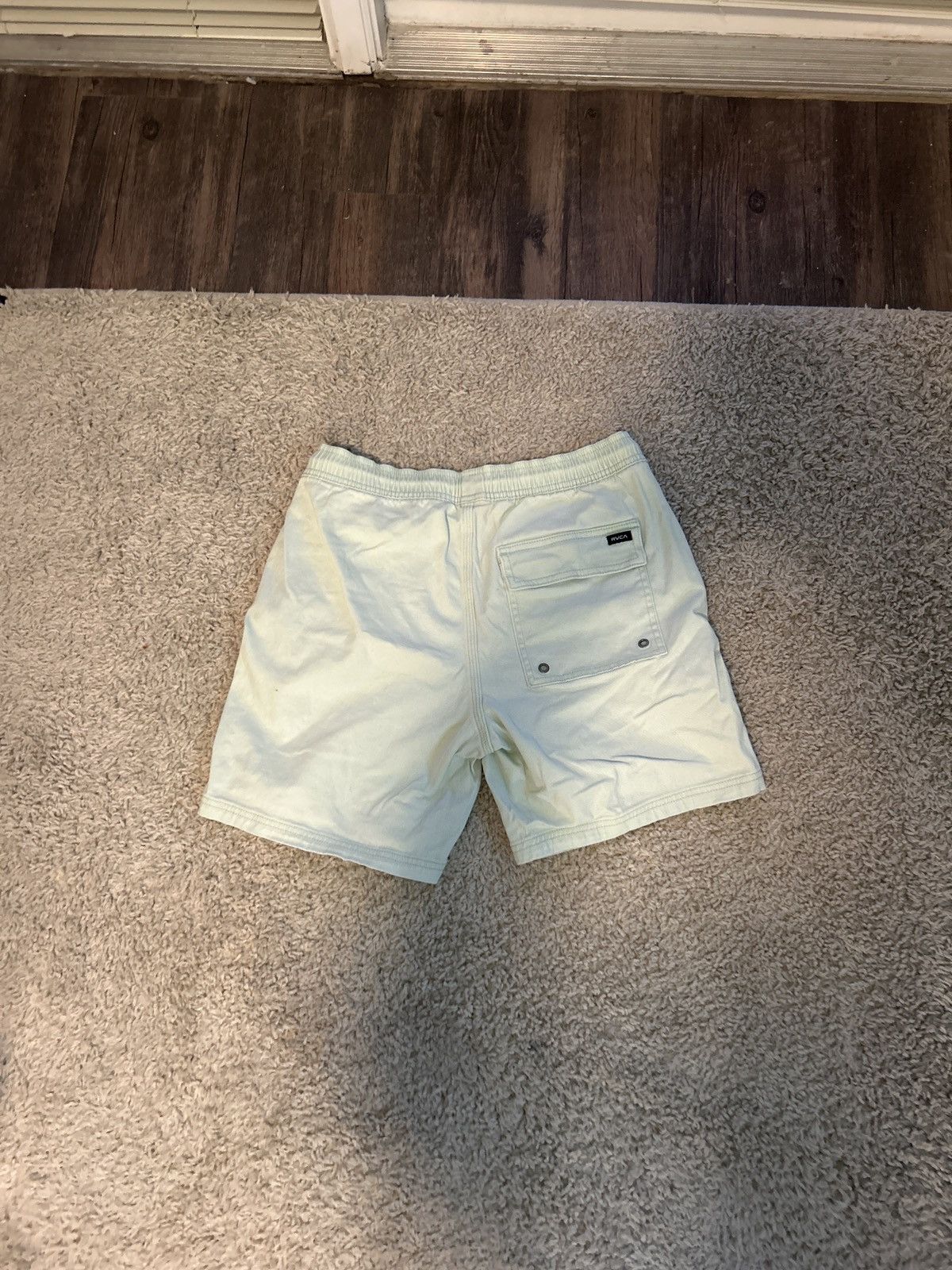 RVCA Light green denim like string shorts Size US 30 / EU 46 - 2 Thumbnail