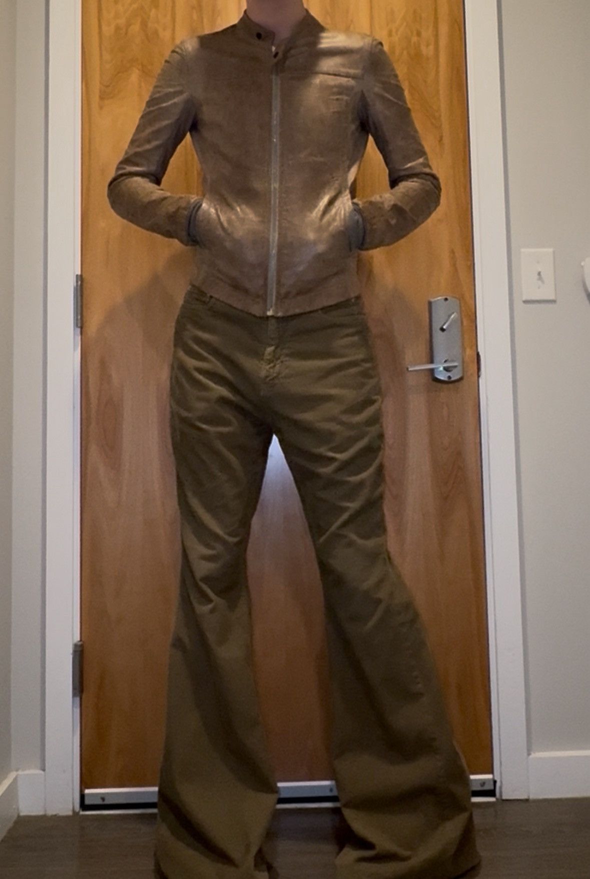 Rick Owens Rick Owens Bolan Bootcut Flared Pants Pale Green Size 31 Size US 31 - 2 Thumbnail
