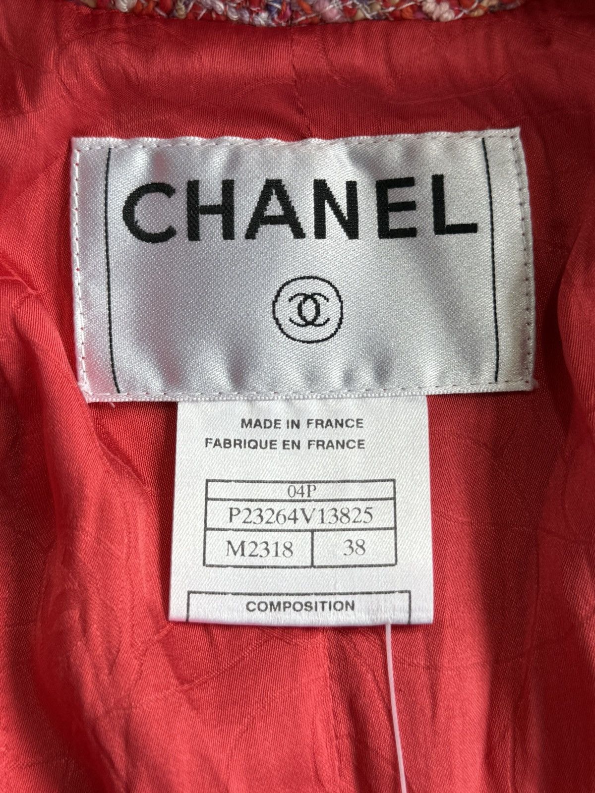 Chanel × Vintage 2004 Chanel Pink Tweed Blazer Size S / US 4 / IT 40 - 9 Thumbnail