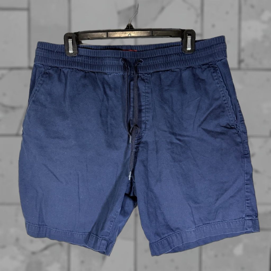 UNTUCKit UNTUCKit Cotton Linen Blend Drawstring Shorts Men L Blue Chino Casual (Mens) Size US 33 - 1 Thumbnail