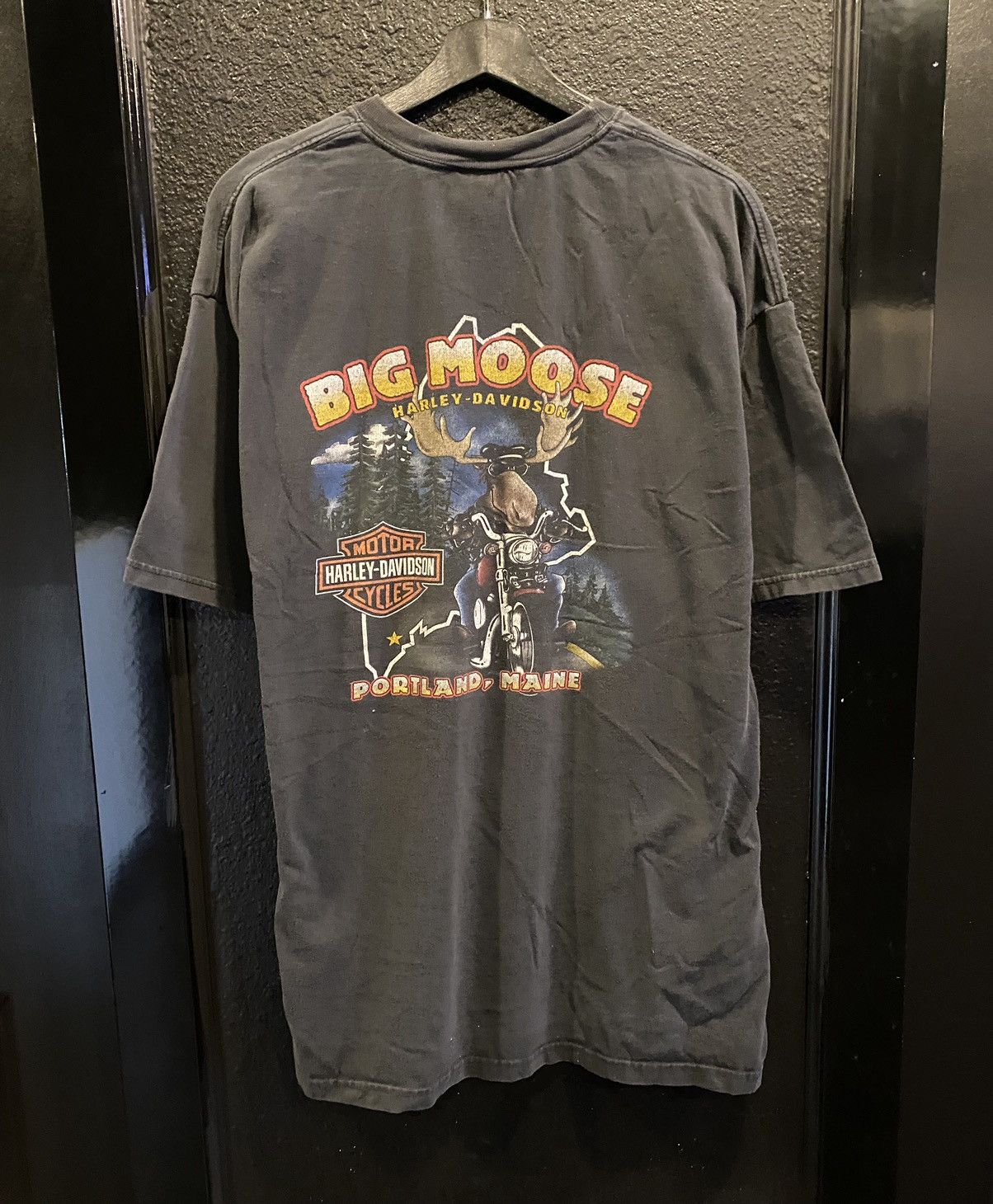 Vintage Vintage Harley Davidson Big Moose Black T Shirt | Grailed