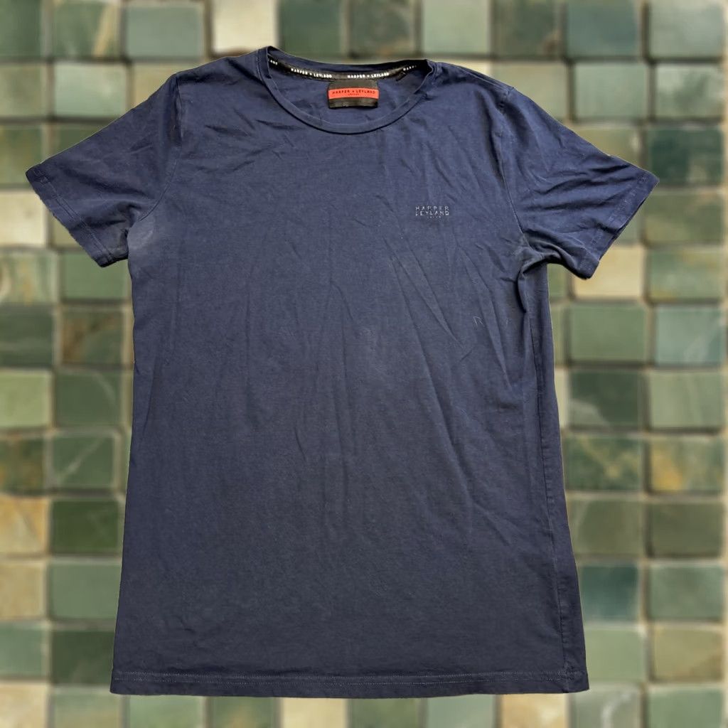 Vintage Harper London T-Shirt Short Sleeve Men’s Medium Blue Cotton Solid Size US M / EU 48-50 / 2 - 1 Thumbnail