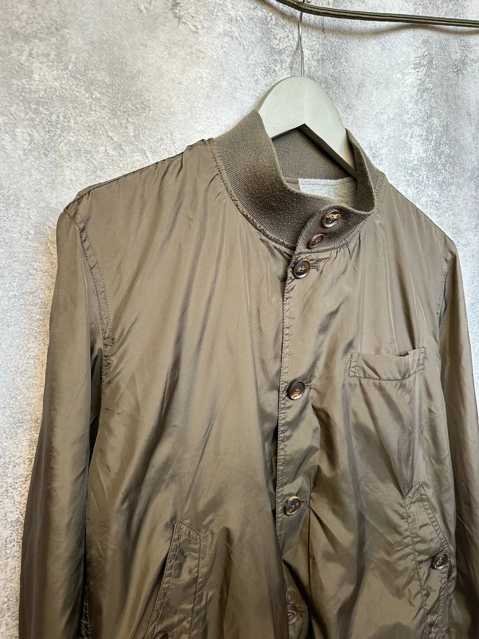 Massimo Dutti Massimo Dutti Bomber Jacket Khaki Nylon Shell Lined Size US L / EU 52-54 / 3 - 4 Thumbnail