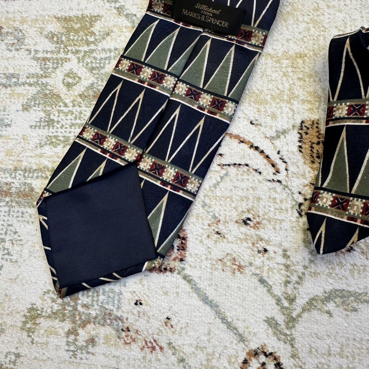 Marks & Spencer Vintage Mark&Spencer Tie Polyester 90s Old Money Y2K Size ONE SIZE - 6 Thumbnail