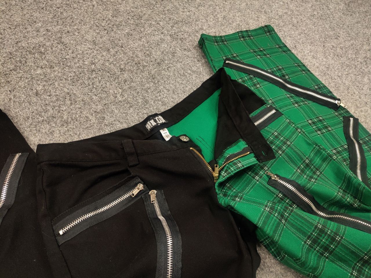 Japanese Brand Nix Gilt Y2K Vintage Avant Garde Gothic Patchwo Zipper Pants Size 32" / US 10 / IT 46 - 13 Thumbnail
