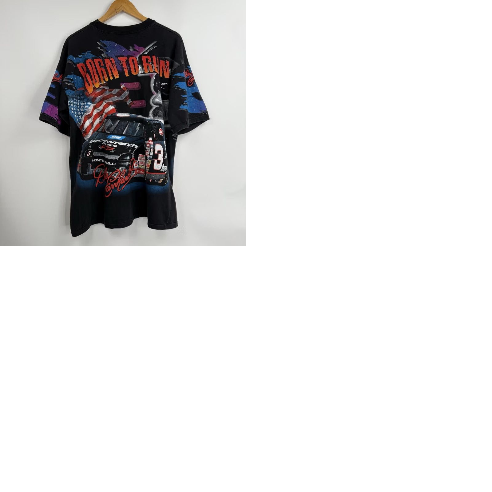 Vintage VINTAGE Dale Earnhardt T-shirt L Men Black Graphic Print 90s Cars Sports Crew Neck Short Sleeve Pattern AOP Printed Size US L / EU 52-54 / 3 - 9 Thumbnail