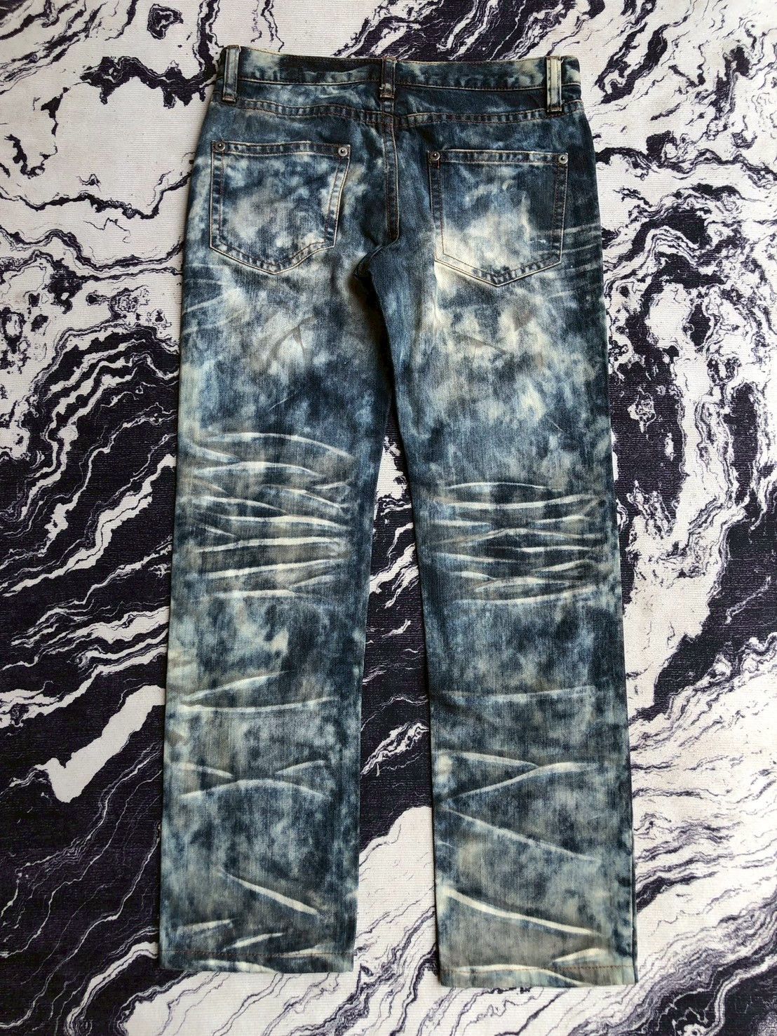 Vintage Y2K Semantic Design Heavy Fade Japanese Denim