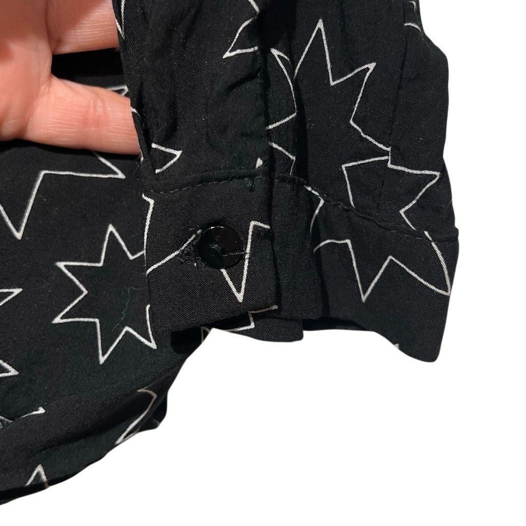 Zara Zara Woman Premium Denim Collection Star Print Shirt Dress Black White XS (050) Size XS / US 0-2 / IT 36-38 - 11 Thumbnail