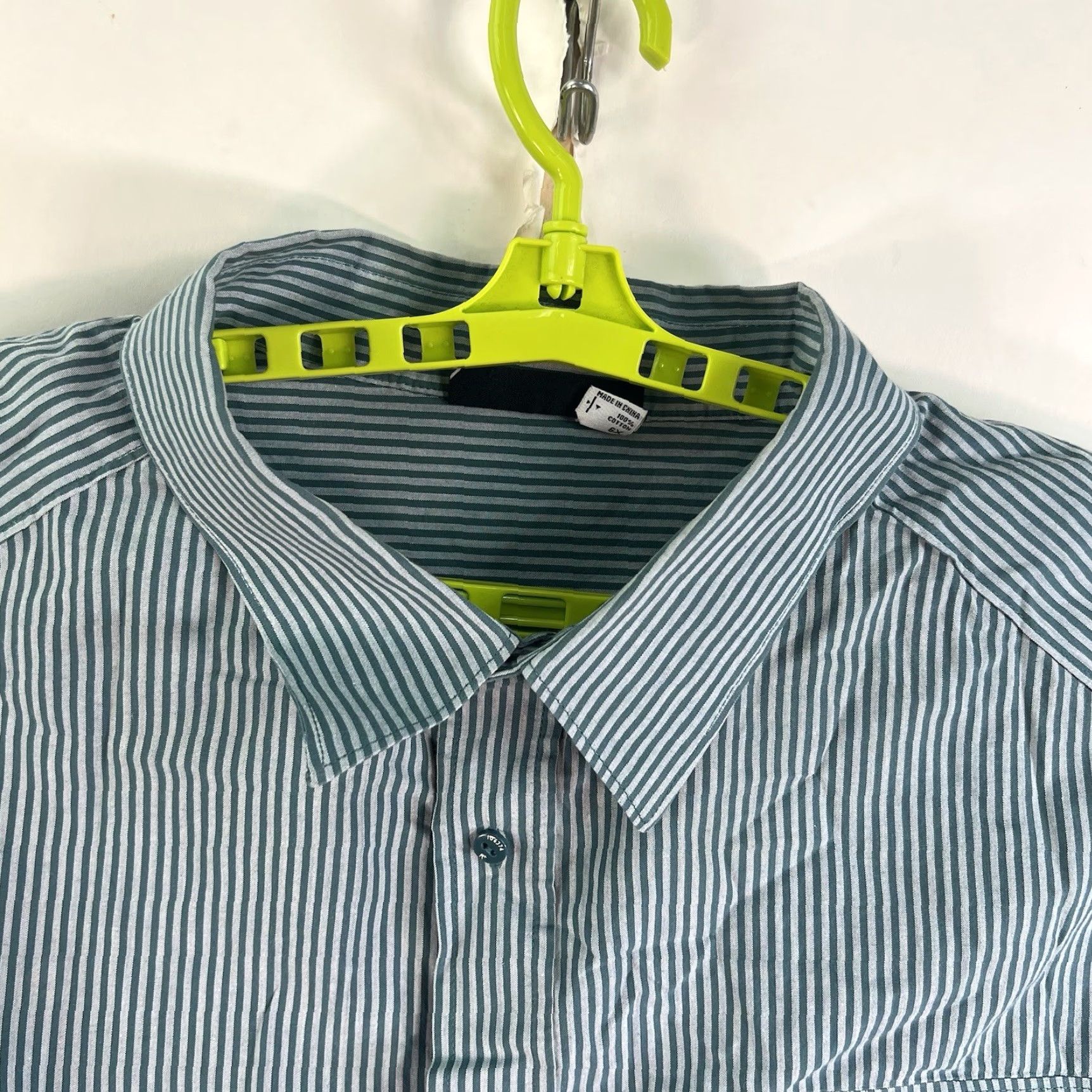 Rocawear VINTAGE Rocawear Men's Shirt Large Green Striped Casual Long Sleeve 6XL Size US XXL / EU 58 / 5 - 4 Thumbnail