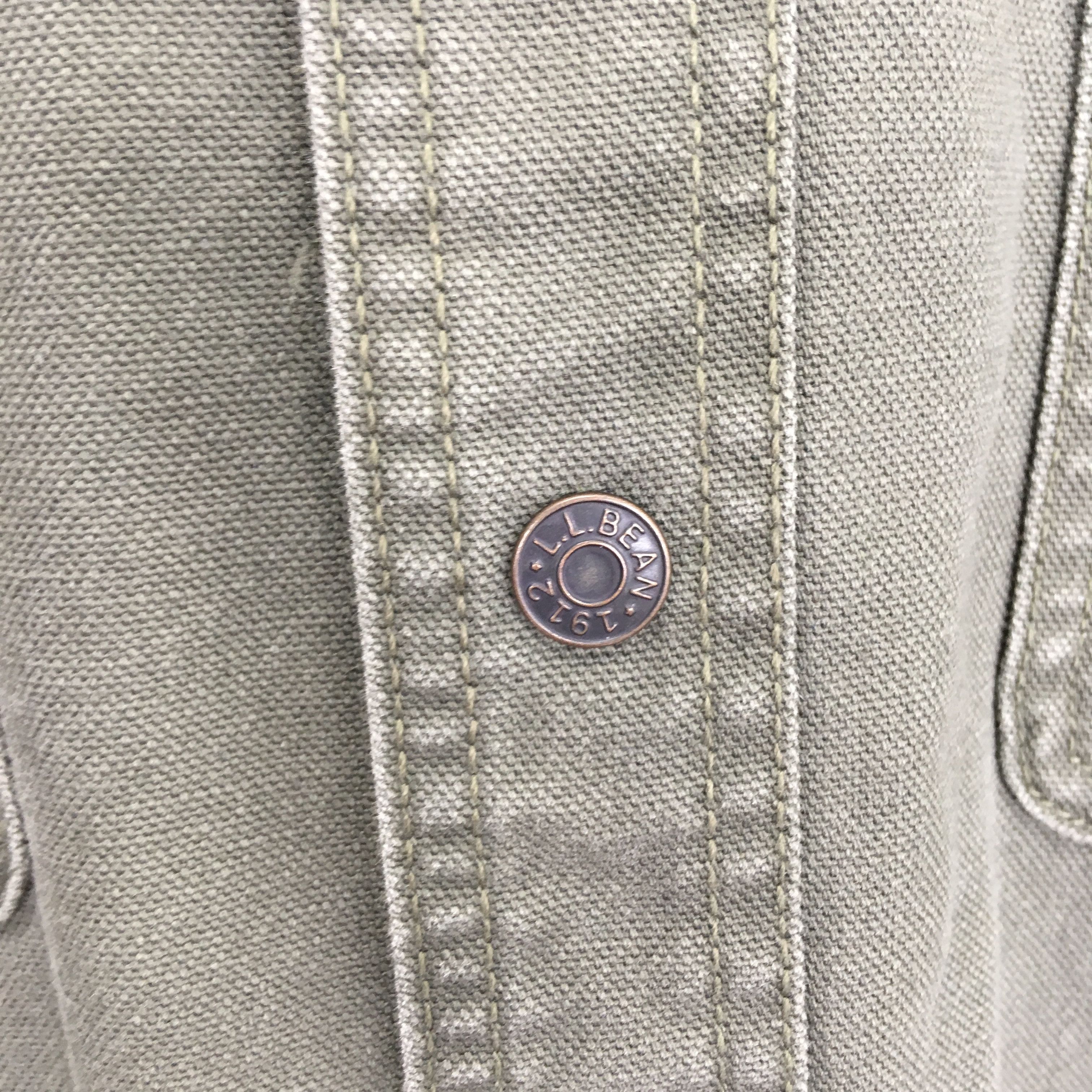 L.L. Bean Vintage 90s LL Bean Olive Green Duck Chore Jacket Workwear Size US M / EU 48-50 / 2 - 7 Thumbnail