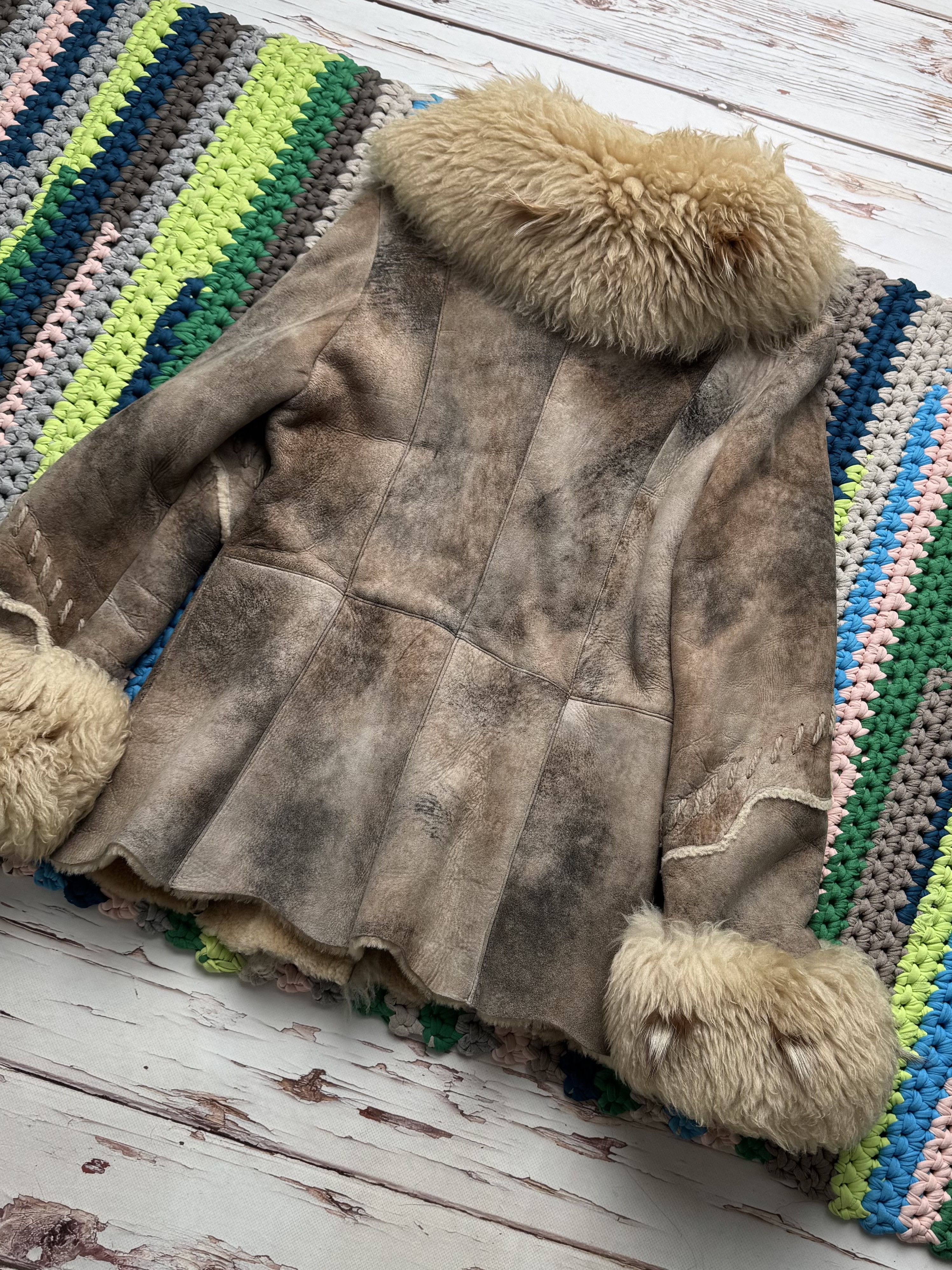 Japanese Brand Vintage Real Sheepskin Coat (ET1)(D15) Size M / US 6-8 / IT 42-44 - 10 Thumbnail