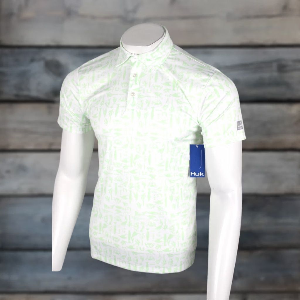 Vintage Huk Fishing Men's Batiki Pursuit Polo Short Sleeve Shirt S Small Green Batiki Pursuit Polo Shirt Green Huk Fishing S Small Men's Polo Shirt Green Size US S / EU 44-46 / 1 - 1 Thumbnail