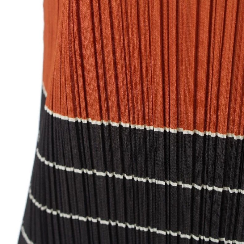 Issey Miyake Issey Miyake size:4 Brownish-yellow striped dress Size XS / US 0-2 / IT 36-38 - 7 Thumbnail