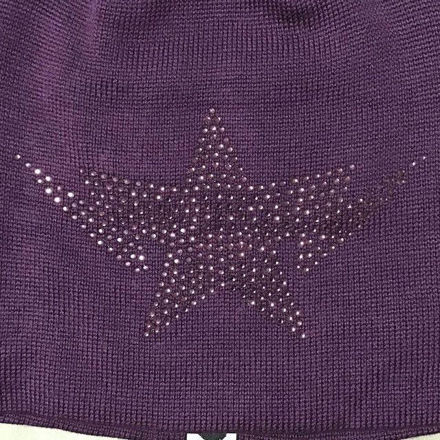Bape × Nigo × Swarovski Purple Swarovski BAPE STA logo beanie knit cap NIGO APE Size ONE SIZE - 2 Thumbnail