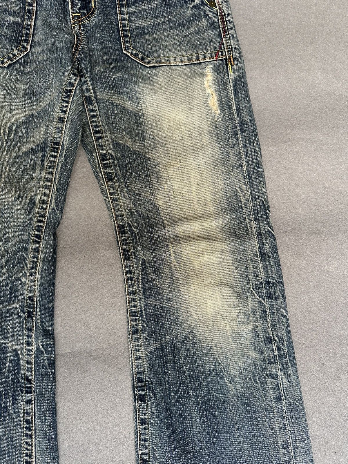 Japanese Brand FLARE Brappers Japan Denim Claw Marks Low Rise Denim Size US 28 / EU 44 - 8 Thumbnail