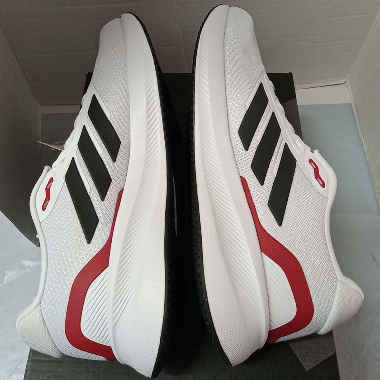 Adidas Adidas Runfalcon 5 White Black Red Running Shoes Men's 11.5 Size US 11.5 / EU 44-45 - 7 Thumbnail