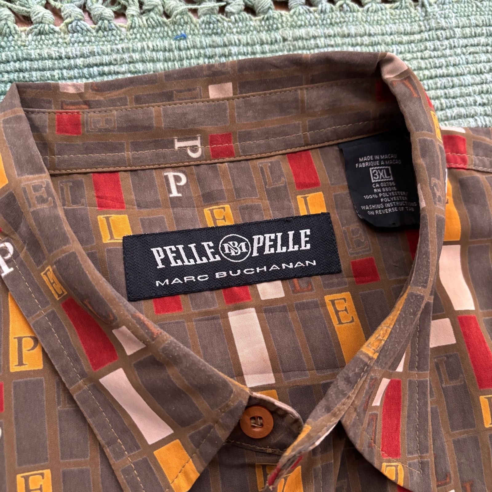 Pelle Pelle × Vintage Vtg Y2K Pelle Pelle Button Up Long Sleeve Shirt Baggy 3XL Size US XXL / EU 58 / 5 - 3 Thumbnail
