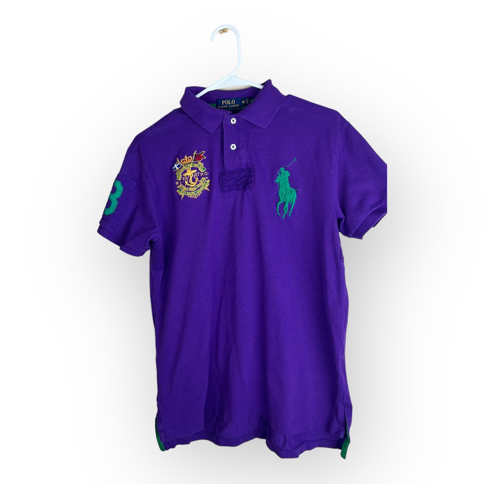 Polo Ralph Lauren Polo Ralph Lauren Rare Vintage Big Pony Crest Accent Polo Size US M / EU 48-50 / 2 - 3 Thumbnail