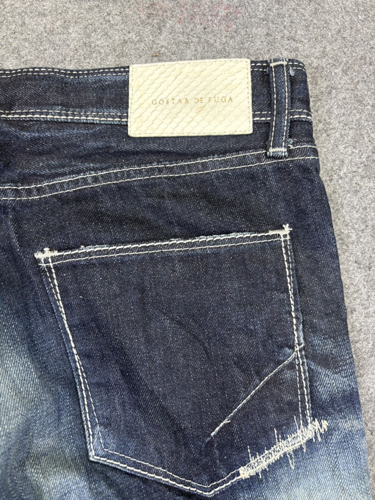 GOSTAR DE FUGA 💥Very Rare💥Archival Fuga Heavy Art Distressed Denim K7 Size US 30 / EU 46 - 13 Thumbnail