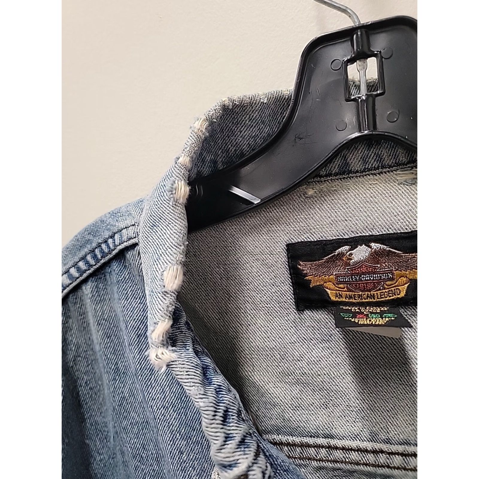 Harley Davidson VINTAGE Harley-Davidson Mens Jacket Denim Blue M L 80s 90s Motorcycle Shirt Style Collared Pockets Size US L / EU 52-54 / 3 - 4 Thumbnail
