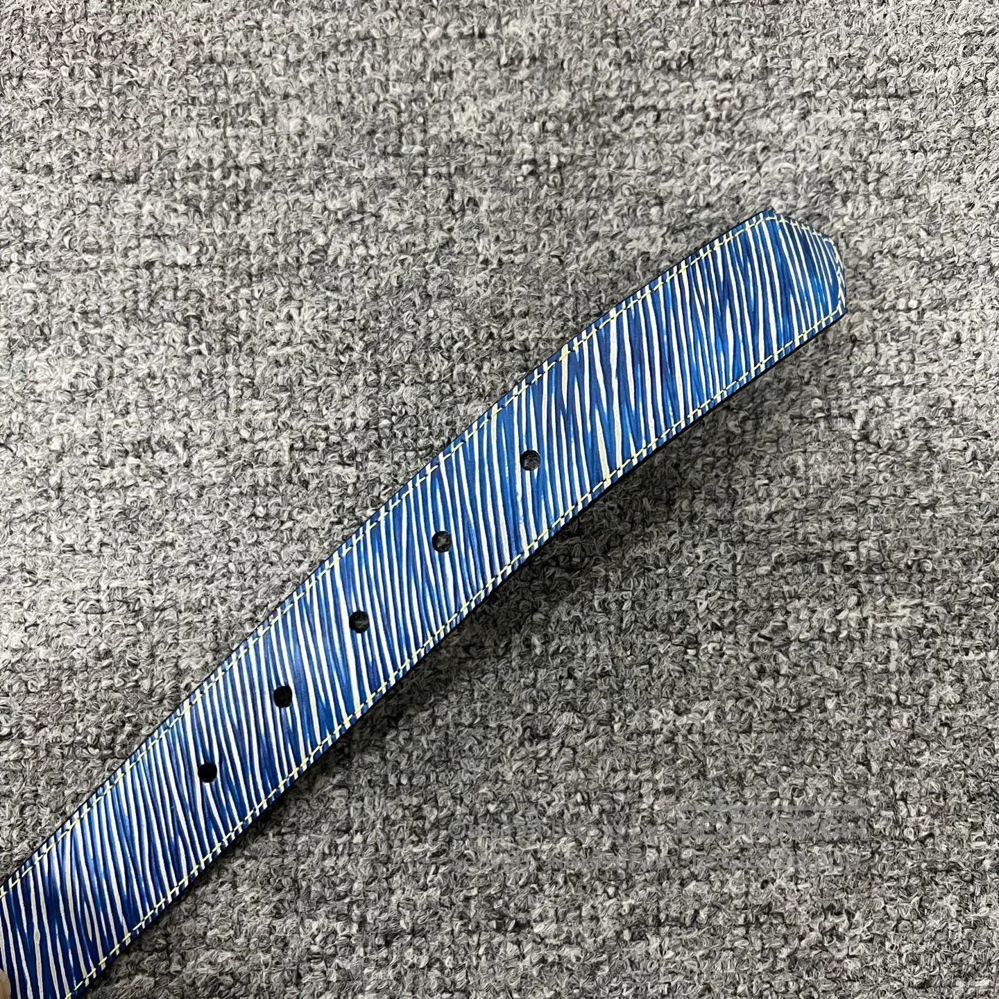 Louis Vuitton Louis Vuitton Blue wave-pattern belt| Size ONE SIZE - 3 Thumbnail