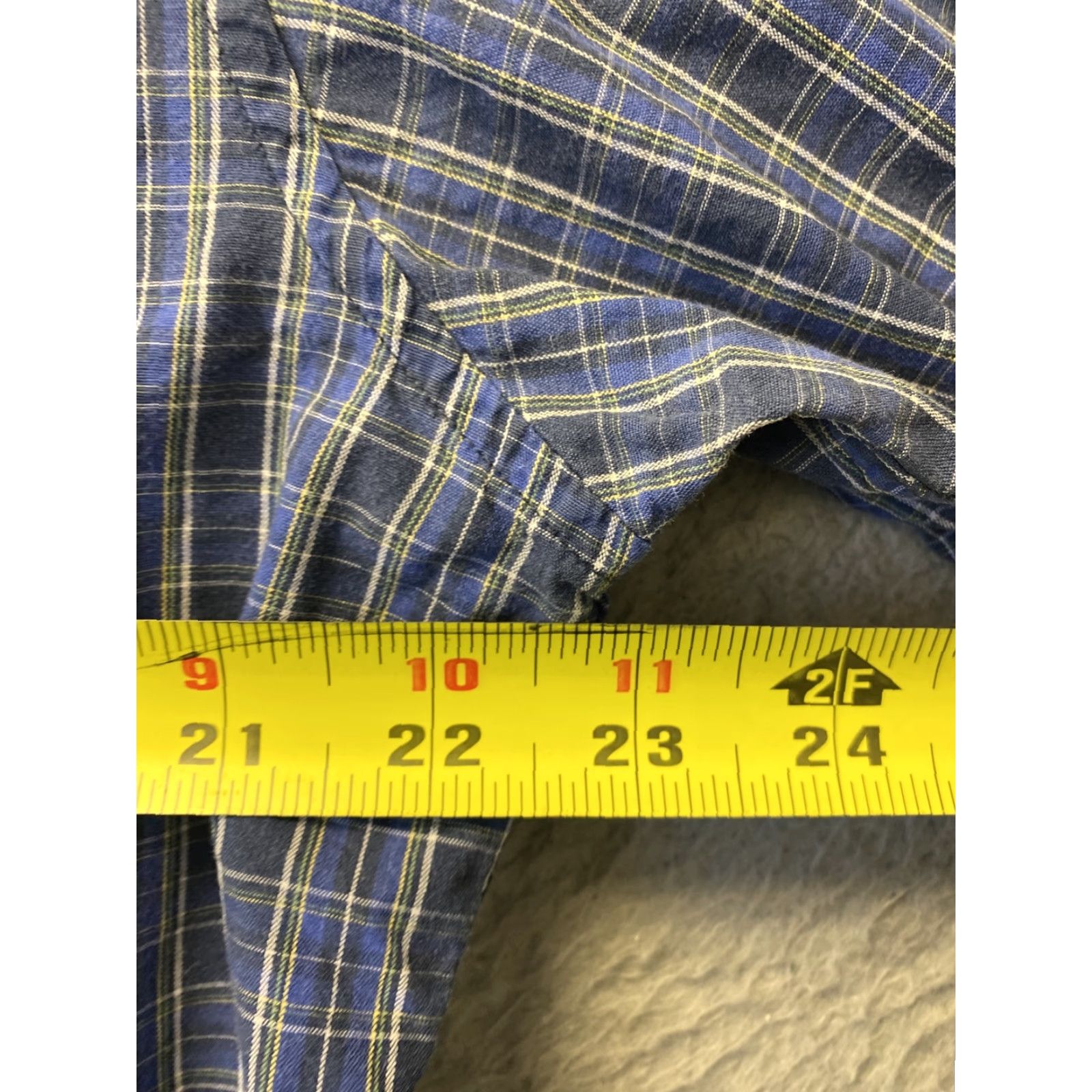 Brooks Brothers BROOKS BROTHERS Dress Shirt Plaid Cotton Blue Long Sleeve 104-7 Mens Large Overall Size L Regular Fit Shirt Mens Size 42R - 6 Thumbnail