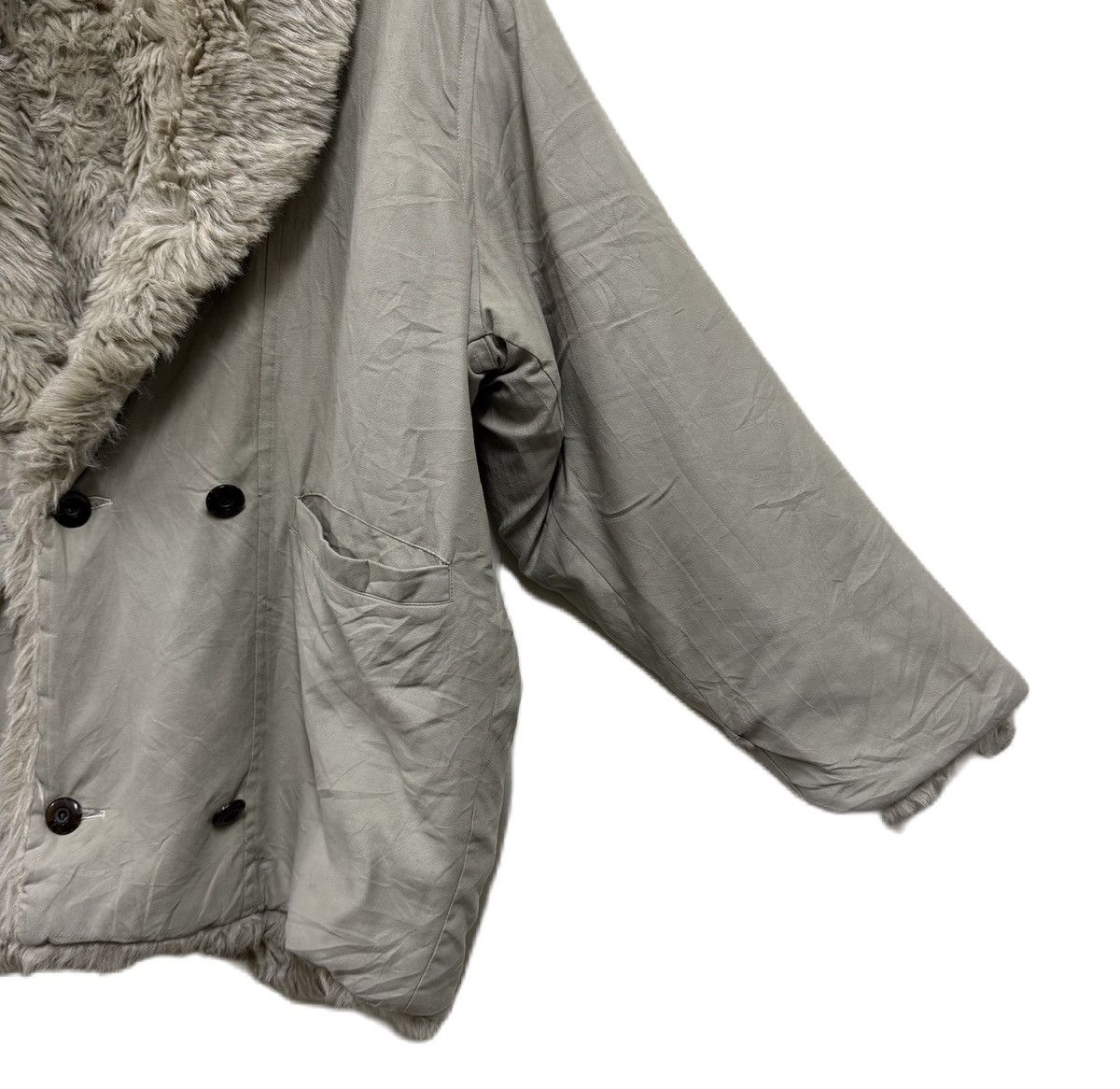Issey Miyake Vintage Huitieme 8e Reversible Faux Fur Hairy Jacket Size US XL / EU 56 / 4 - 7 Thumbnail