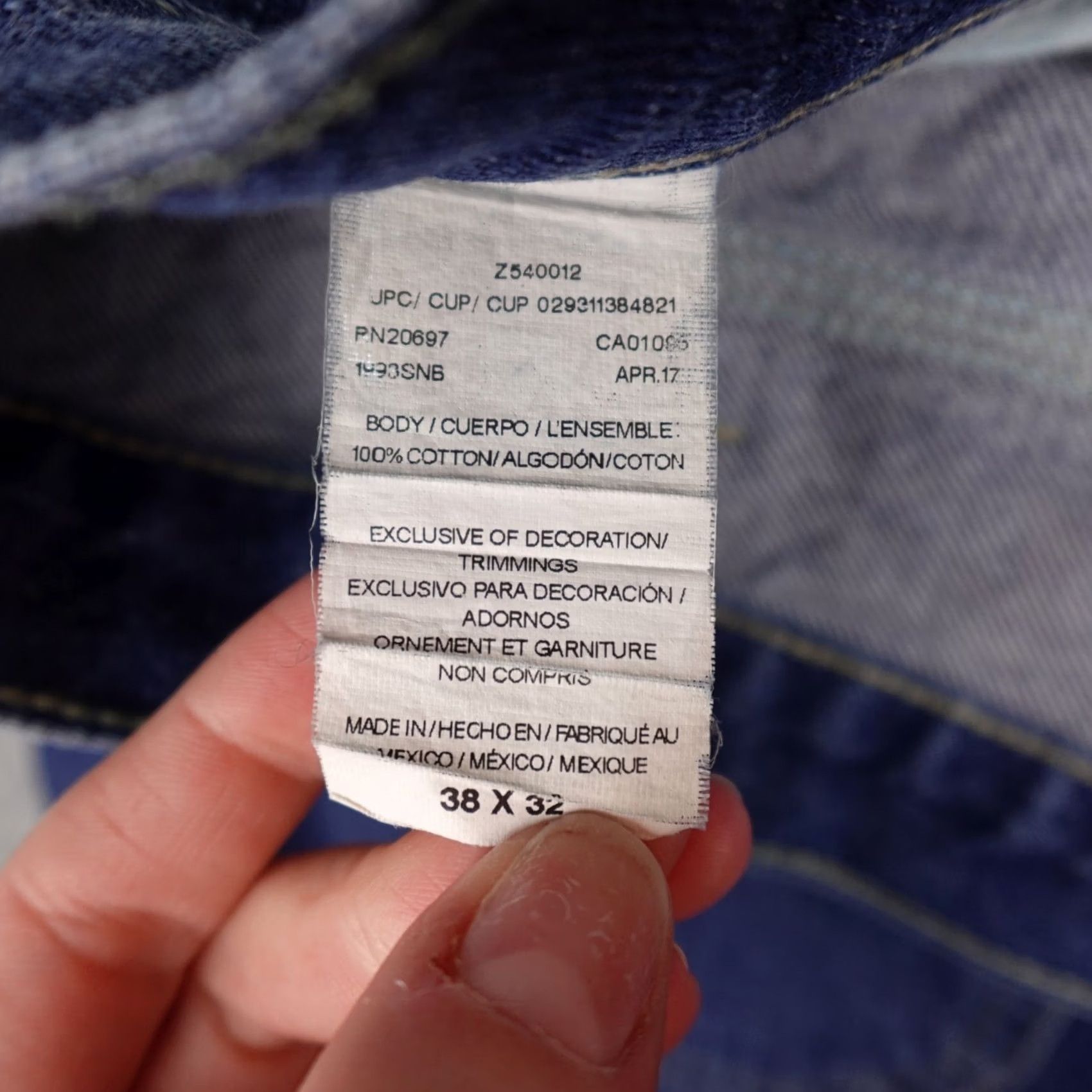 Dickies VINTAGE Dickies Jeans Mens 38 Blue 38x32 Denim Carpenter Dark Wash Work Wear Size US 38 / EU 54 - 3 Thumbnail