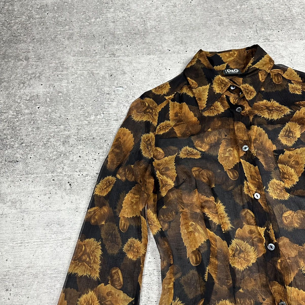 Dolce & Gabbana Vintage Dolce & Gabbana Buttoned Down Shirt Chestnut Pattern Size M / US 6-8 / IT 42-44 - 2 Thumbnail