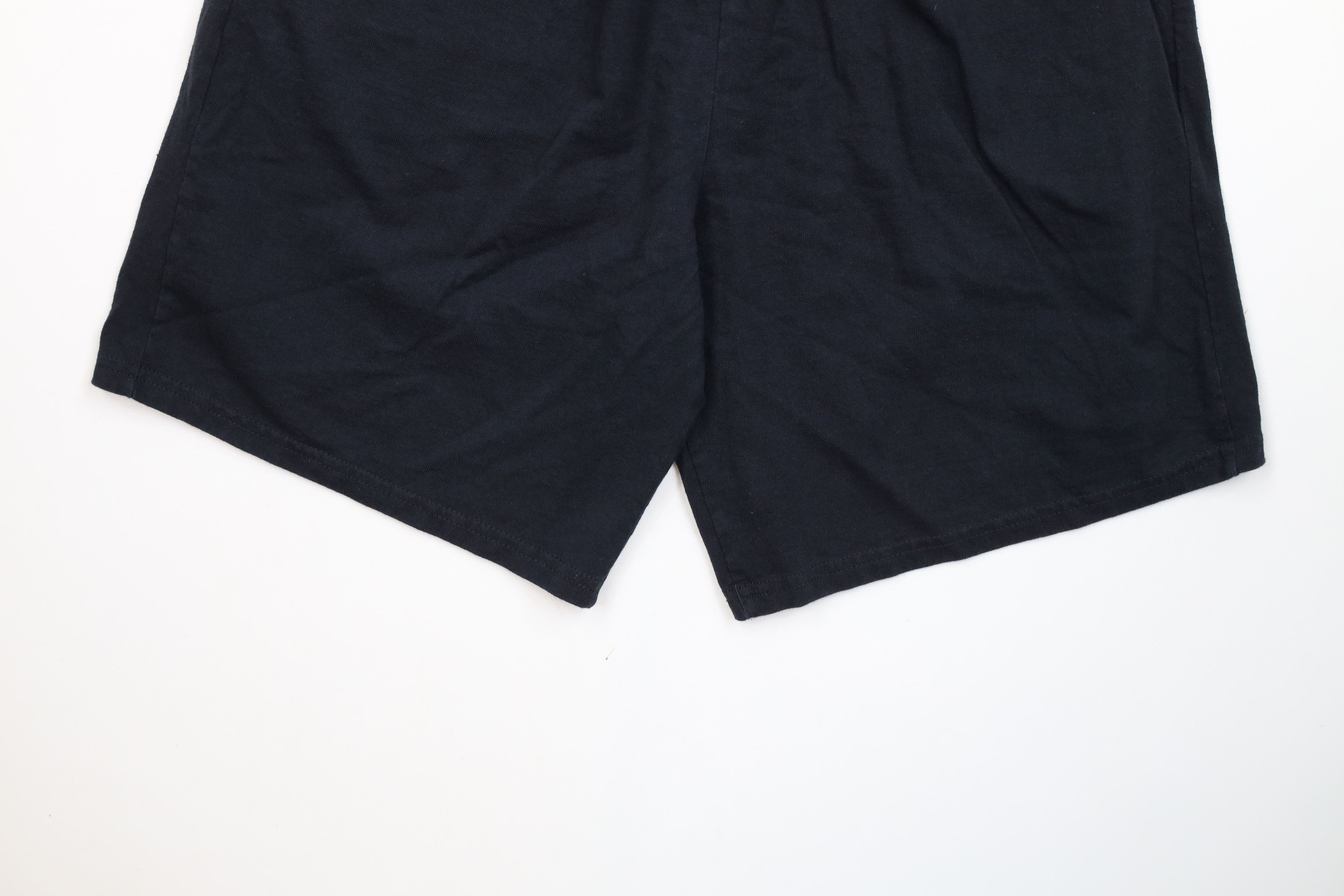 Vintage Vintage 90s Streetwear Blank Cotton Above Knee Shorts Black Size US 30 / EU 46 - 4 Thumbnail