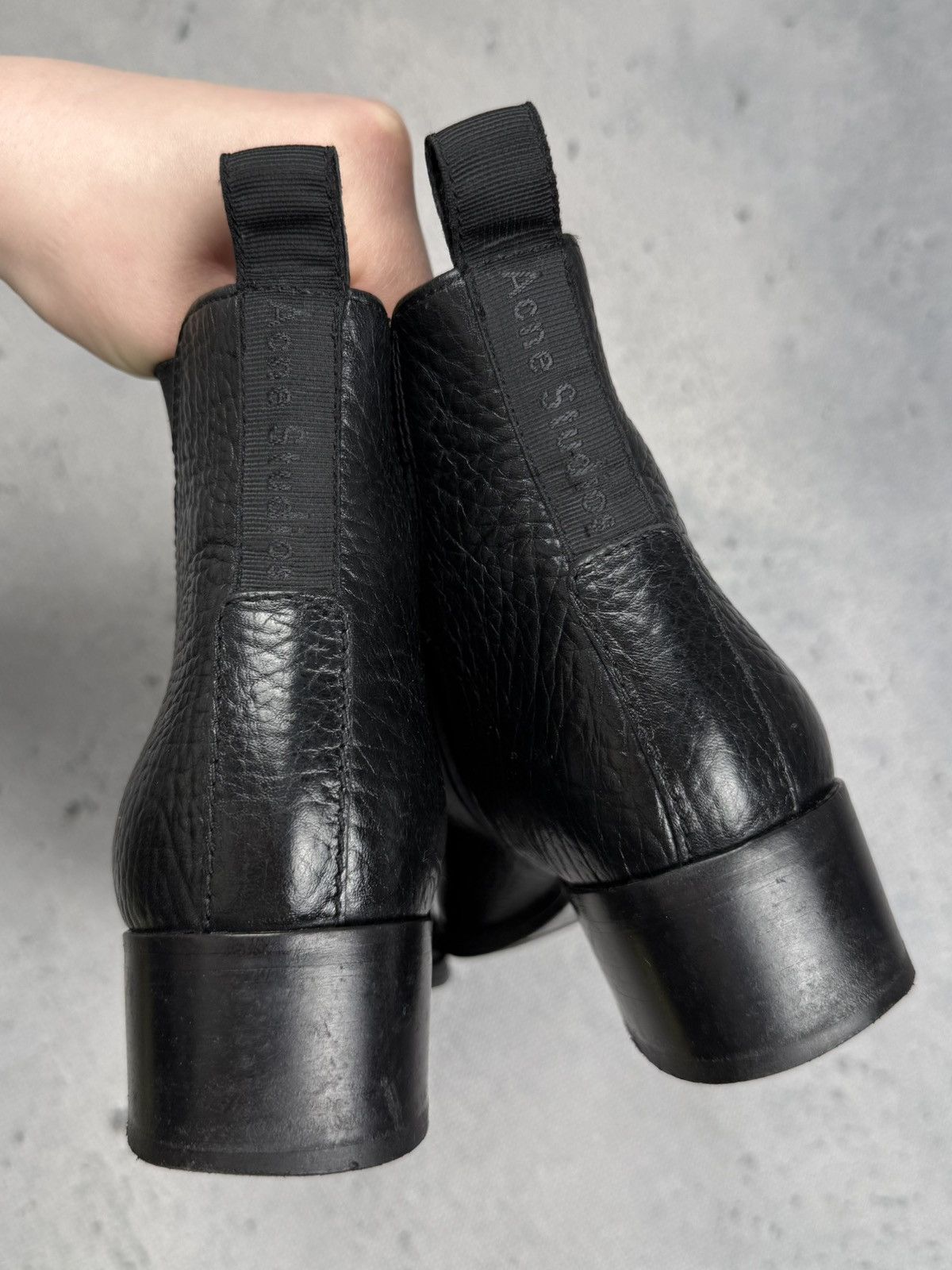 Acne Studios Acne Studios Jensen Black Leather Chelsea Boots Pointed Toe Size US 6 / IT 36 - 4 Thumbnail