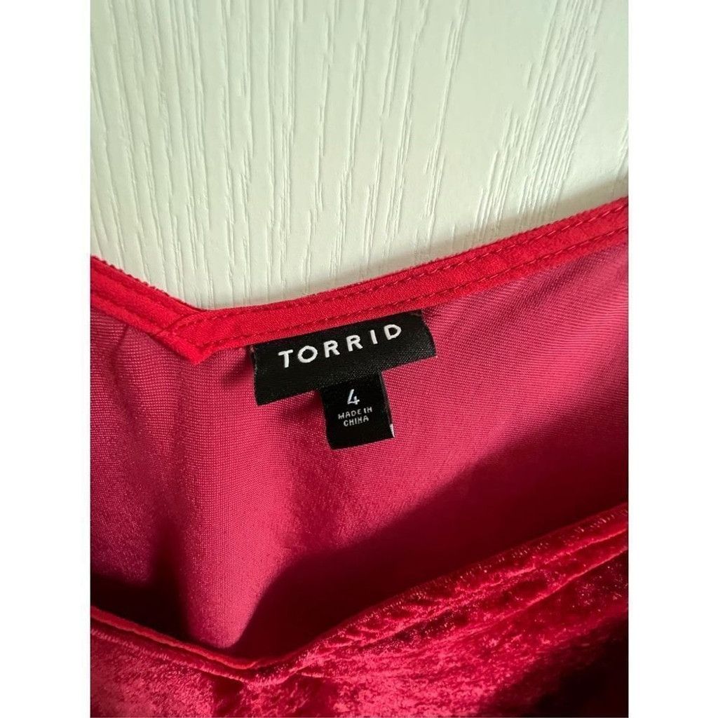 Torrid Torrid Red Velvet Style Loose Fit Spaghetti Strap Flowy Top Size S / US 4 / IT 40 - 2 Thumbnail