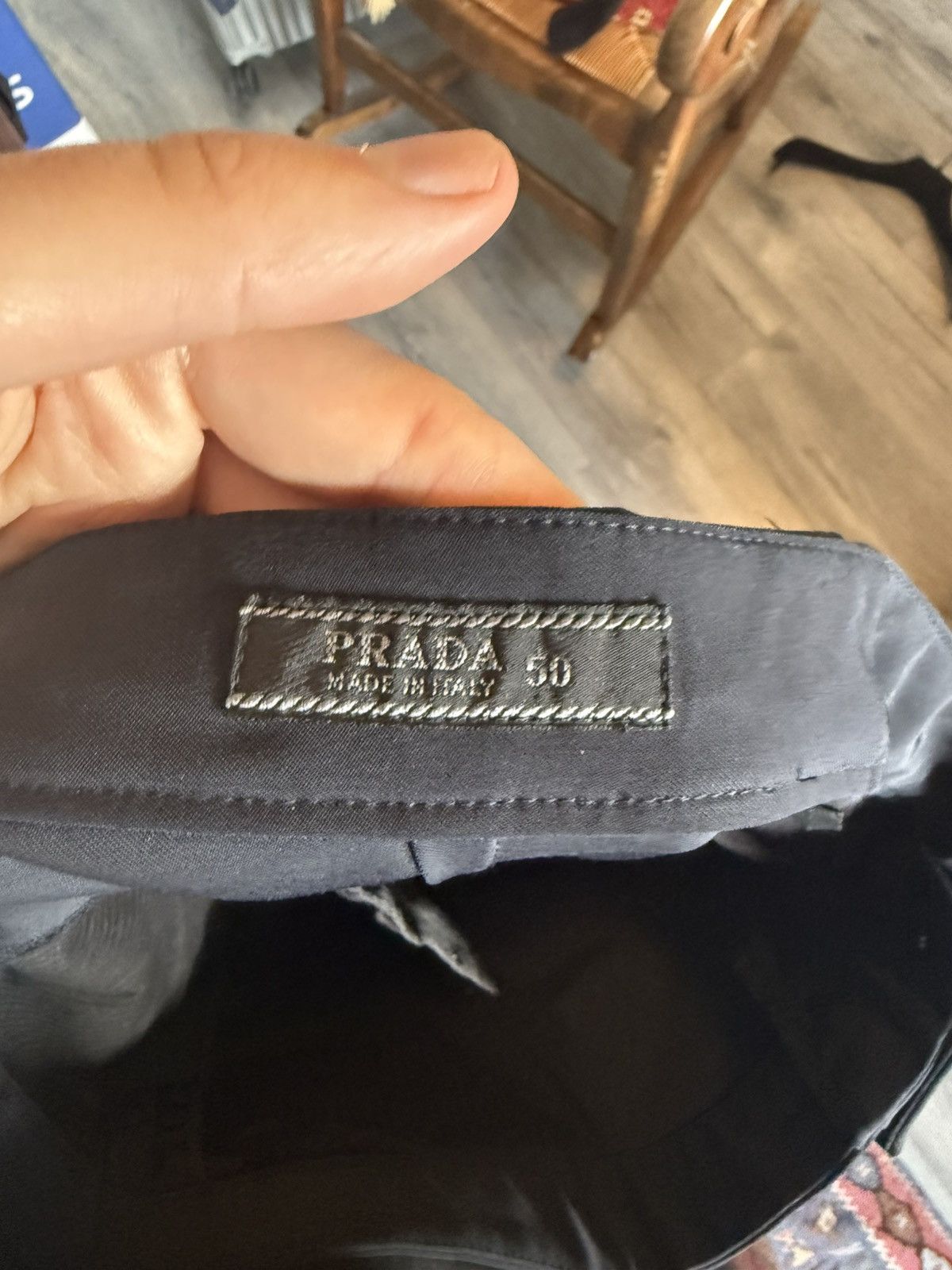 Prada Prada Black Nylon Slim Tailored Trousers Size 50 Size US 34 / EU 50 - 9 Thumbnail