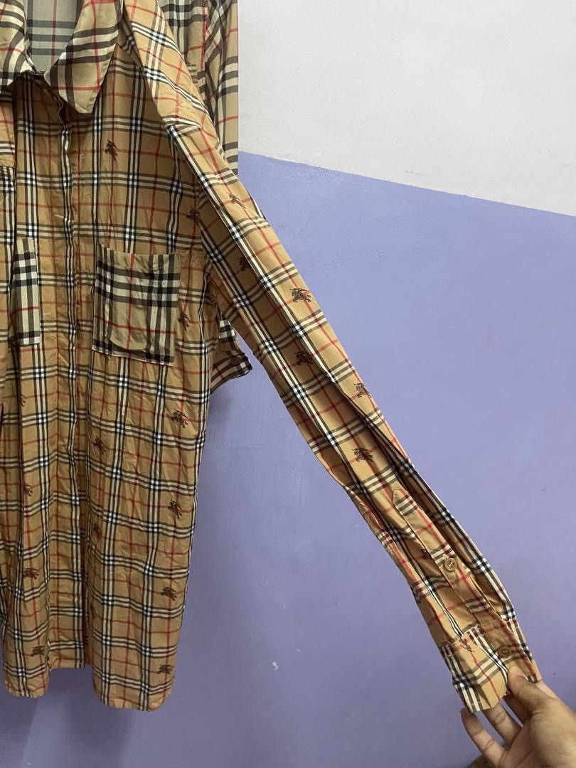 Burberry Burberry Vintage Checkered Silk and Cotton Shirt Dress Size M / US 6-8 / IT 42-44 - 11 Thumbnail