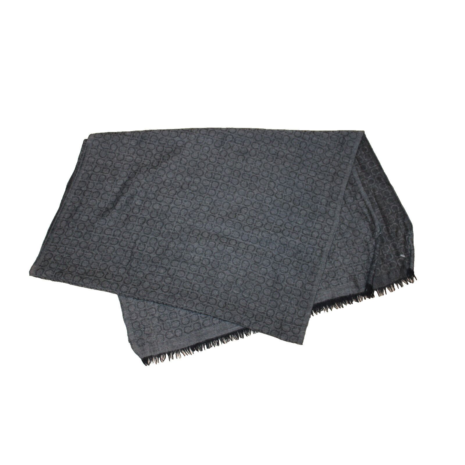 Salvatore Ferragamo New Salvatore FERRAGAMO Wool Cashmere Silk Scarf Shawl Logo Size ONE SIZE - 2 Thumbnail