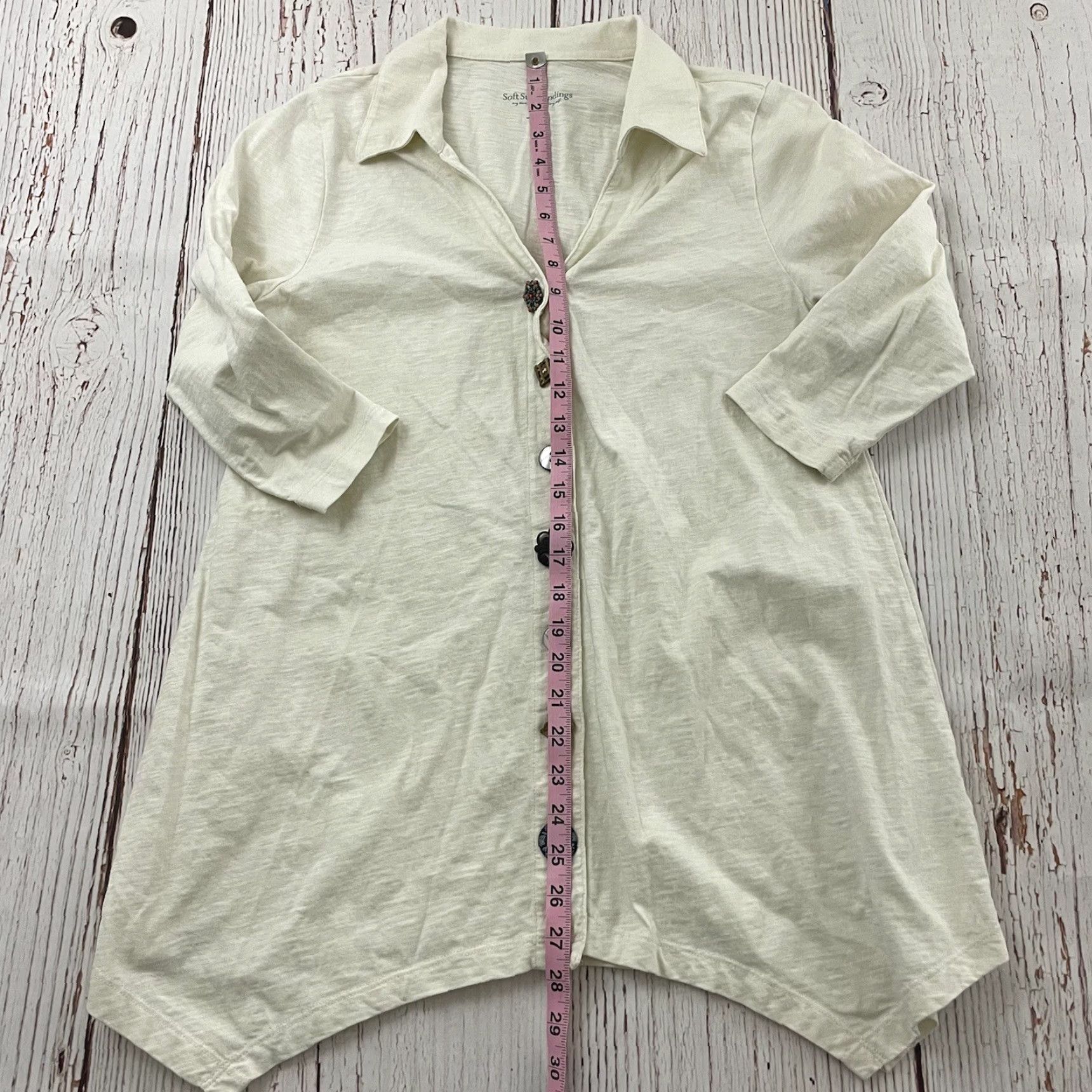 Soft Surroundings Soft Surroundings Blouse Long Sleeve Beige Women's Small XS? Size S / US 4 / IT 40 - 3 Thumbnail