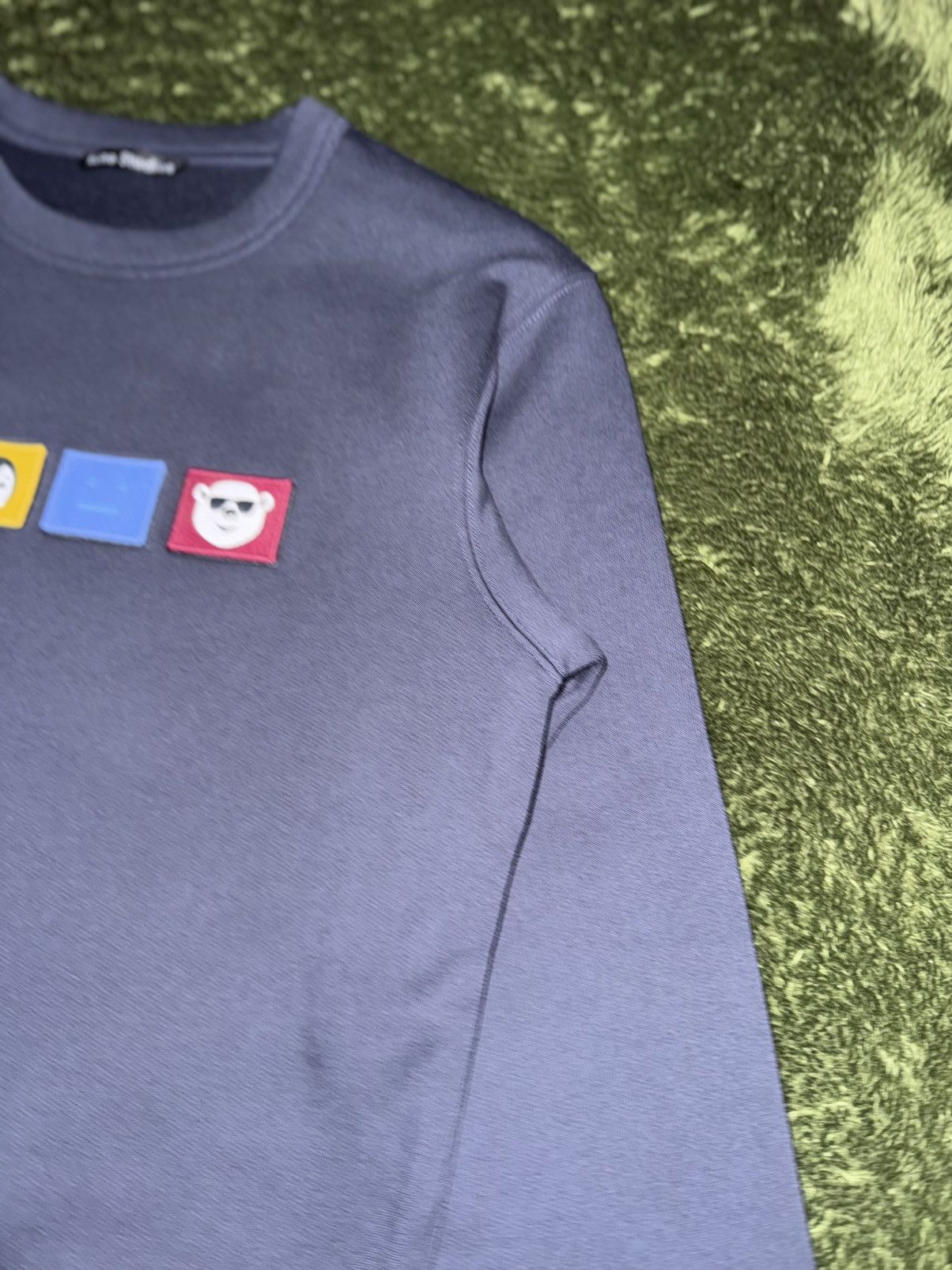 Acne Studios Acne Studios Animal Face Soft Touch Sweatshirt Navy Size US XXS / EU 40 - 4 Thumbnail