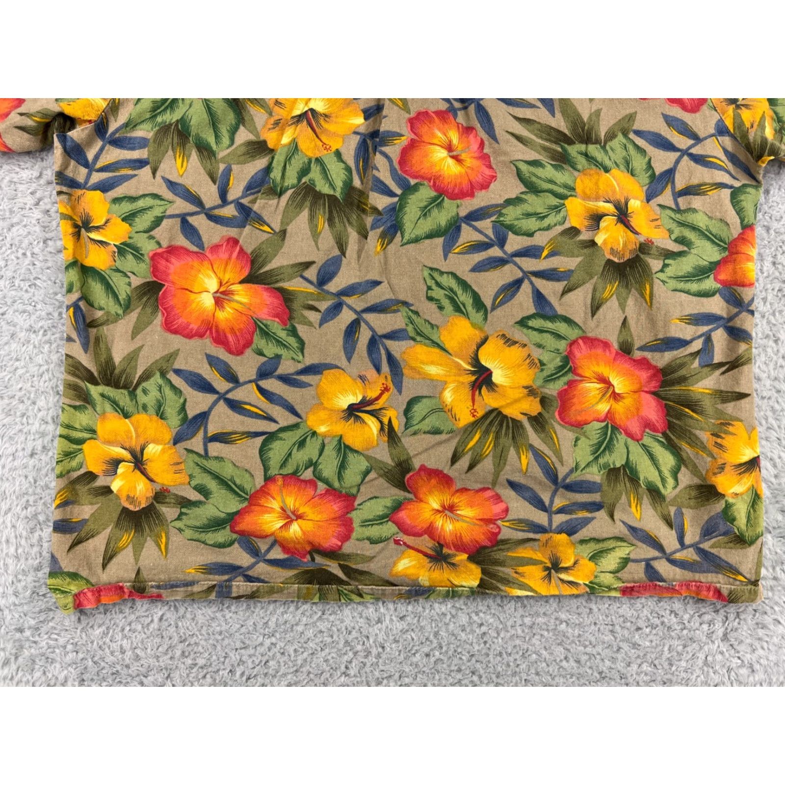 Vintage VINTAGE Roundy Bay Mens Hawaiian Shirt XL Orange Button-Up Hibiscus Cotton Size US XL / EU 56 / 4 - 7 Thumbnail