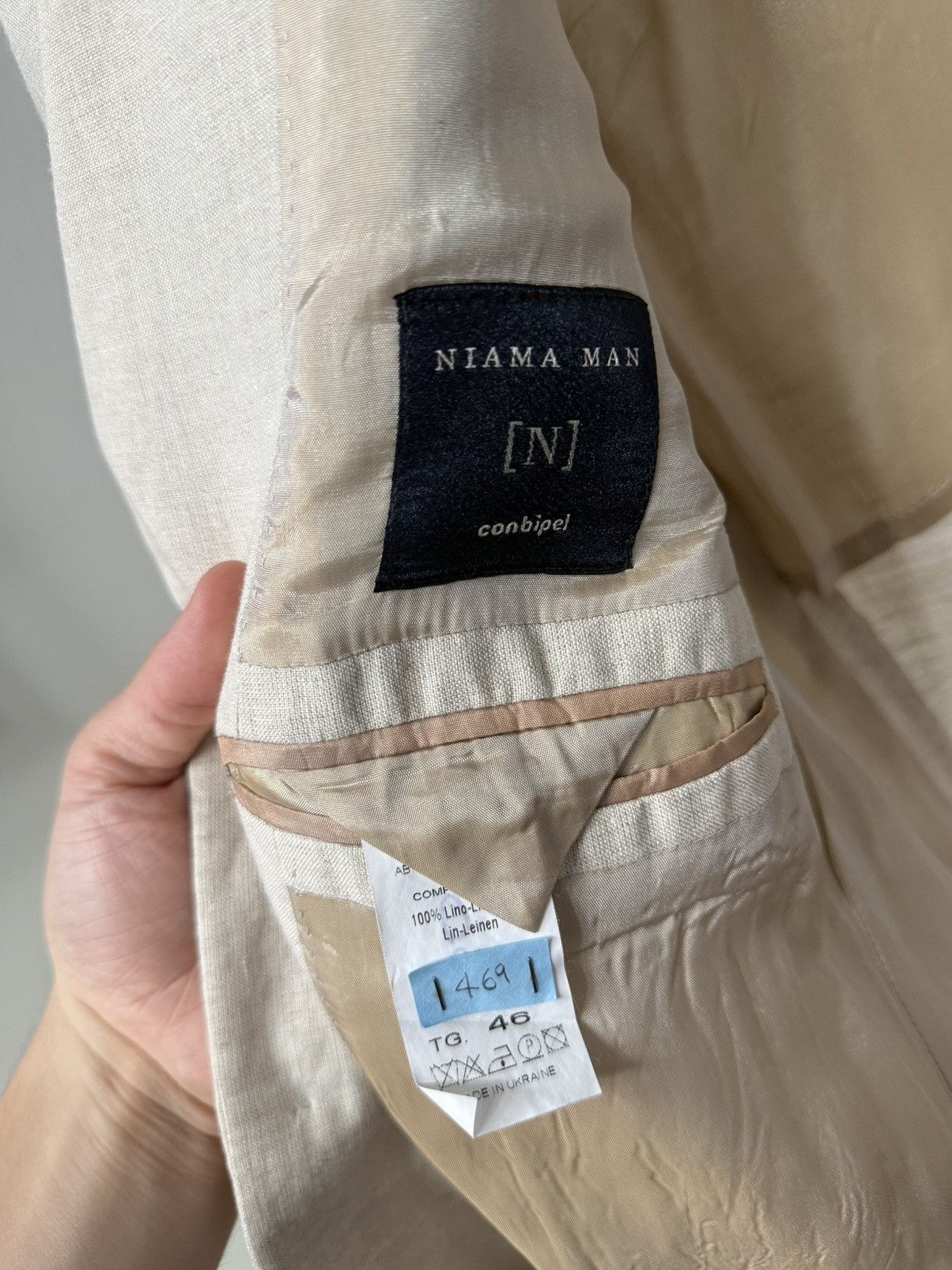 Other Pure Italian Linen Jacket F.lli Mill Tailored Blazer 36R Size 36R - 9 Thumbnail