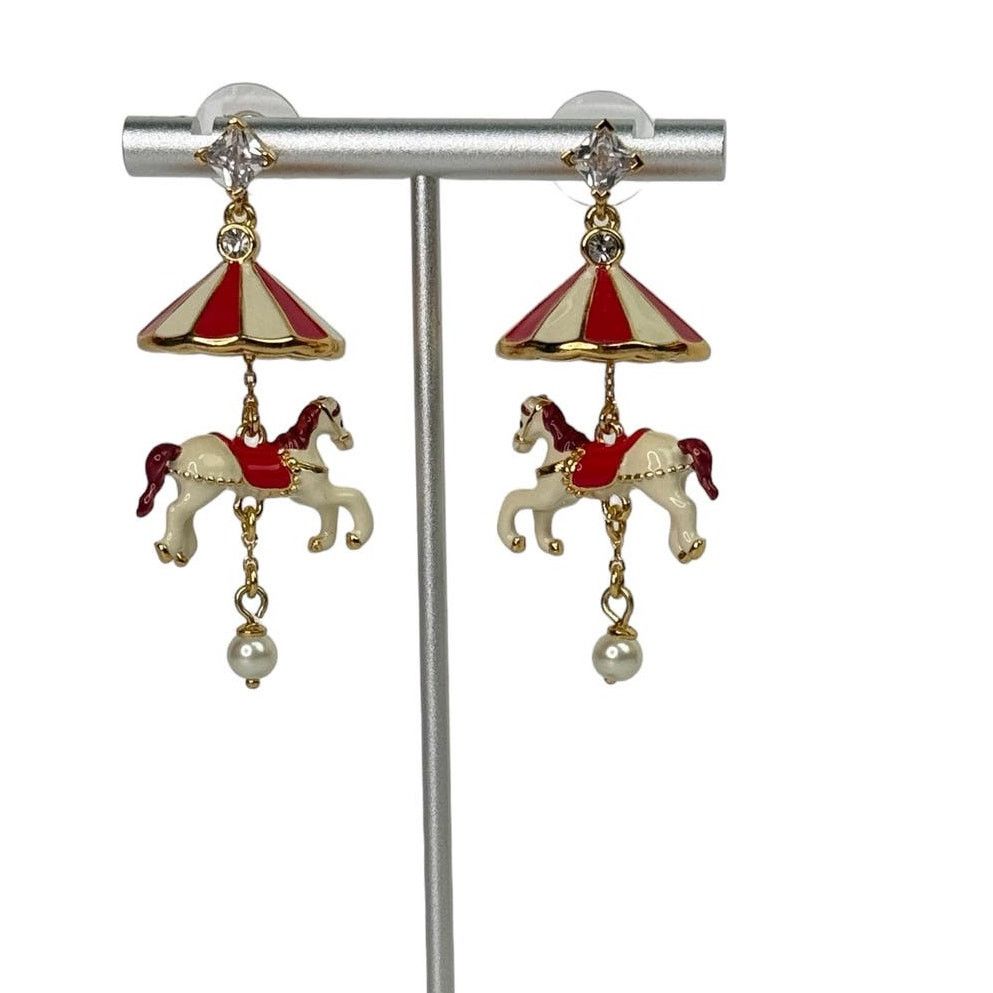 Kate Spade Kate Spade Winter Wonderland Horse Carousel Earrings Grailed