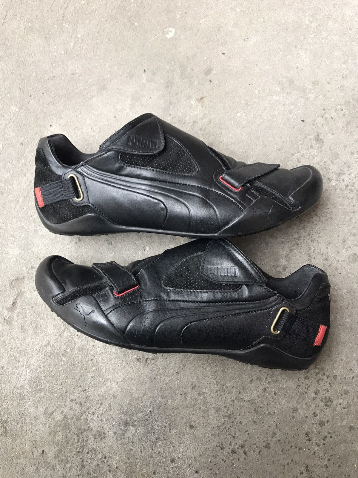 Leather Puma Rare Rare Vintage Puma Shanghai Y2k Leather Black Shoes Sneakers Grailed