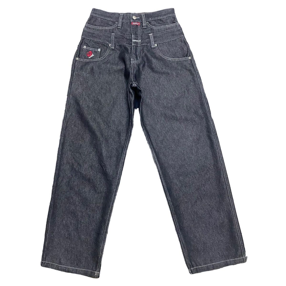 JNCO Vintage PJ Surf Denim Double Waist Baggy Pants Size US 29 - 2 Thumbnail