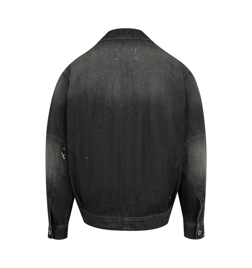 Maison Margiela o1h1sh11225 Distressed Denim Jacket in Black Size US L / EU 52-54 / 3 - 2 Thumbnail